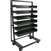 Single-Sided Heavy Duty A-Frame Cart with 6 Trays, 38" x 25" x 63", 2500 lbs. Capacity We Share Industrial Supply