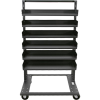 Single-Sided Heavy Duty A-Frame Cart with 6 Trays, 38" x 25" x 63", 2500 lbs. Capacity We Share Industrial Supply