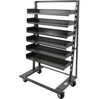 Single-Sided Heavy Duty A-Frame Cart with 6 Trays, 38" x 25" x 63", 2500 lbs. Capacity We Share Industrial Supply