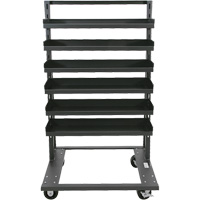 Single-Sided Heavy Duty A-Frame Cart with 6 Lipped Trays, 38" x 25" x 63", 2500 lbs. Capacity We Share Industrial Supply