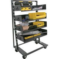 Single-Sided Heavy Duty A-Frame Cart with 4 Large Trays, 38" x 25" x 63", 2500 lbs. Capacity We Share Industrial Supply