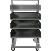 Double-Sided Heavy Duty A-Frame Cart with 8 Large Trays, 38" x 30" x 63", 2500 lbs. Capacity We Share Industrial Supply