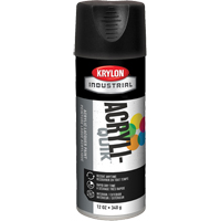 Laque industrielle Acryli-Quik, Noir, Ultra-mat, 12 oz, Canette a&eacute;rosol We Share Industrial Supply