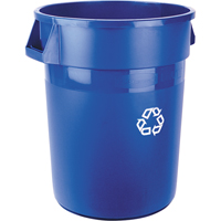 Contenant de collecte des d&eacute;chets recyclable Brute, Vrac, Plastique, 32 gal. US We Share Industrial Supply