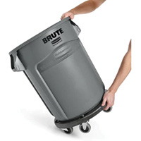 Brute&reg; Dolly, Polyethylene, Black, Fits: 20 - 55 US Gal. We Share Industrial Supply