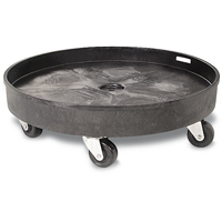 Waste Container Dolly, Polyethylene, Black We Share Industrial Supply