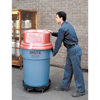 Waste Container Dolly, Polyethylene, Black We Share Industrial Supply
