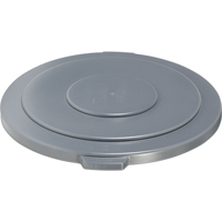 Round Brute&reg; Tops, Flat Lid, Plastic/Polyethylene, Fits Container Size: 26-1/2" Dia. We Share Industrial Supply