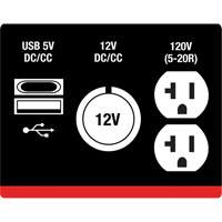 G&eacute;n&eacute;ratrice &agrave; onduleur, Surtension 2500 W, Nominale 1800 W, R&eacute;servoir 4,2 L We Share Industrial Supply