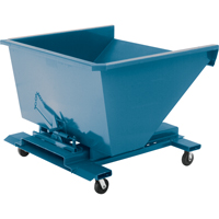Conteneur autobasculeur, Acier, 1/2 vg³, Bleu We Share Industrial Supply