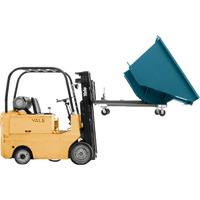 Conteneur autobasculeur, Acier, 1/2 vg³, Bleu We Share Industrial Supply