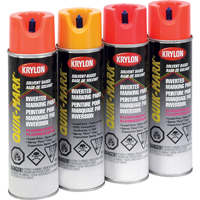 Peinture de marquage industrielle invers&eacute;e &agrave; base de solvant Quik-Mark, 17 oz, Canette a&eacute;rosol We Share Industrial Supply