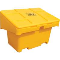 Contenants pour sel & sable SOS, Avec Moraillon, 42" x 29" x 30", 11 pi³, Jaune We Share Industrial Supply