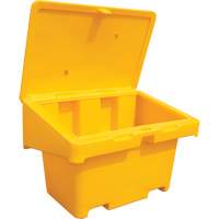 Contenants pour sel & sable SOS, Avec Moraillon, 42" x 29" x 30", 11 pi³, Jaune We Share Industrial Supply