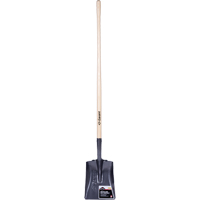 Pro Square Point Shovel, Wood, Tempered Steel Blade, Straight Handle, 48" Long We Share Industrial Supply
