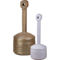 Smokers Cease-Fire&reg; Cigarette Butt Receptacle, Free-Standing, Plastic, 4 US gal. Capacity, 38-1/2" Height We Share Industrial Supply