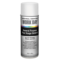 Peinture industrielle Work Day, Blanc, Brillant, 10 oz, Canette a&eacute;rosol We Share Industrial Supply