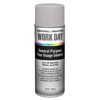Peinture industrielle Work Day, Gris, Tr&egrave;s mat, 10 oz, Canette a&eacute;rosol We Share Industrial Supply