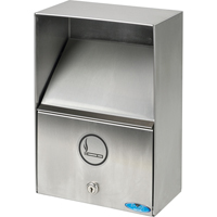 Cendriers, Montage mural, Acier inoxydable, Capacit&eacute; 3,3 litres, Hauteur 13-1/2" We Share Industrial Supply