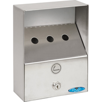 Cendriers, Montage mural, Acier inoxydable, Capacit&eacute; 1 litre, Hauteur 9" We Share Industrial Supply