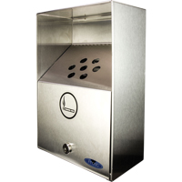 Cendriers, Montage mural, Acier inoxydable, Capacit&eacute; 3,3 litres, Hauteur 13-1/2" We Share Industrial Supply