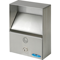 Cendriers, Montage mural, Acier inoxydable, Capacit&eacute; 1 litre, Hauteur 9" We Share Industrial Supply