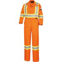 5555 High Visibility FR Rated & Arc Rated Safety Coveralls, Size 36, High Visibility Orange, 11 cal/cm² We Share Industrial Supply