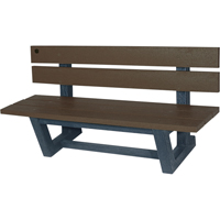 Bancs de parc d'ext&eacute;rieur, Plastique recycl&eacute;, 60" lo x 22-13/16" la x 29-13/16" h, Ombre We Share Industrial Supply