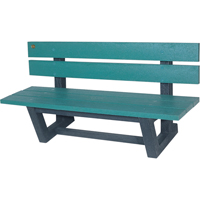 Bancs de parc d'ext&eacute;rieur, Plastique recycl&eacute;, 60" lo x 22-13/16" la x 29-13/16" h, Vert We Share Industrial Supply