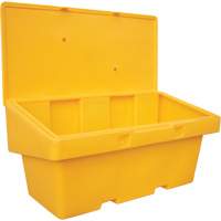 Contenants pour sel & sable SOS, Avec Moraillon, 72" x 36" x 36", 36 pi³, Jaune We Share Industrial Supply