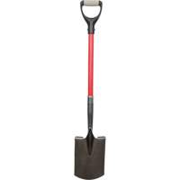 Pelles robustes, Fibre de verre, Lame Acier au carbone, Manche en Prise en D, Longueur 30-1/2" We Share Industrial Supply