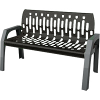 Bancs Stream, Acier, 48" lo x 25" la x 34" h, Noir We Share Industrial Supply
