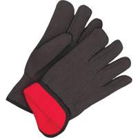 Gants en jersey classiques, Taille unique, Noir, Molleton rouge, &agrave; enfiler We Share Industrial Supply