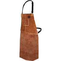 Tablier de soudage en cuir, Salopette, 36" lo, Brun We Share Industrial Supply
