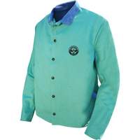 Veste de soudage Gander Brand Banox FR, Coton/Cuir, 2T-Grand, Vert We Share Industrial Supply