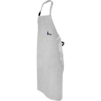 Tablier de soudage en cuir, Salopette, 52" lo, Gris perle We Share Industrial Supply