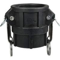 Cam & Groove Coupler, Polypropylene, Type D, 3", Female NPT, 60 PSI We Share Industrial Supply