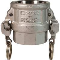 EZ Boss-Lock Cam & Groove Coupler, Stainless Steel, Type D, 1", Female NPT, 250 PSI We Share Industrial Supply