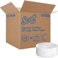 Papier hygi&eacute;nique Scott Essential, Rouleau G&eacute;ant/Sans rouleau central, 2 Pli, Longueur 1150', Blanc We Share Industrial Supply