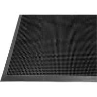 Tapis Gritstop Fingermat, Caoutchouc, Grattoir Type, Motif Textur&eacute;, 2' x 2-2/3', Noir We Share Industrial Supply