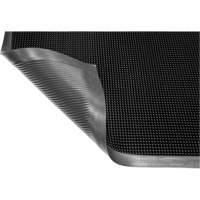 Tapis Gritstop Fingermat, Caoutchouc, Grattoir Type, Motif Textur&eacute;, 2' x 2-2/3', Noir We Share Industrial Supply
