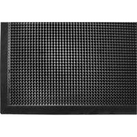 Tapis Gritstop Fingermat, Caoutchouc, Grattoir Type, Motif Textur&eacute;, 2' x 2-2/3', Noir We Share Industrial Supply