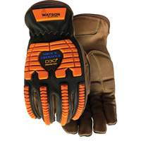 Drill Sergeant Impact Gloves, Large, Grain Leather Palm, Slip-On Cuff We Share Industrial Supply