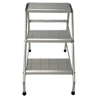 Escabeau en aluminium, 3 marches, 34-9/16" x 22-13/16" x Hauteur 30" We Share Industrial Supply
