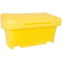 Contenant de rangement robuste pour l'ext&eacute;rieure pour sel et sable, 24" x 48" x 24", 10 pi³, Jaune We Share Industrial Supply