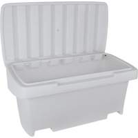 Heavy-Duty Outdoor Salt and Sand Storage Container, 24" x 48" x 24", 10 cu. Ft., Grey We Share Industrial Supply