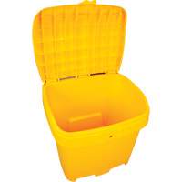 Salt & Sand Storage Bins, With Hasp, 21" x 27" x 26", 4.24 cu. ft., Yellow We Share Industrial Supply