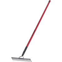 Level Rake, Fibreglass Handle, 14" W, Forged Steel Blade, 14 Tines We Share Industrial Supply