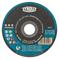 Meule &agrave; tronçonner 2-en-1 de premi&egrave;re qualit&eacute; Thincut, 4-1/2" x 0,045", Arbre de 7/8", Type 1, Oxyde d'aluminium, 13 300 Tr/min We Share Industrial Supply