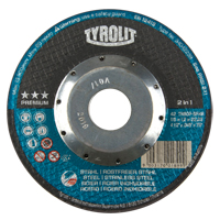 Meule &agrave; tronçonner profonde de premi&egrave;re qualit&eacute; Thincut, 7" x 1/16", Arbre de 7/8", Type 27, Oxyde d'aluminium, 8600 Tr/min We Share Industrial Supply